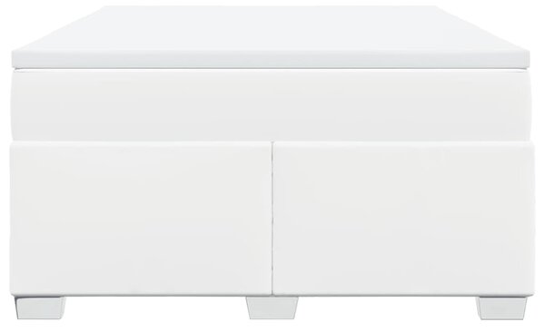 Box spring postel s matrací bílá 140x200 cm umělá kůže 3285214