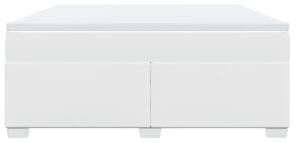 Box spring postel s matrací bílá 180x200 cm umělá kůže 3285222