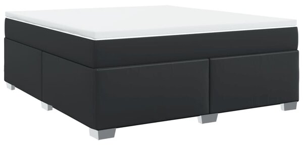 Box spring postel s matrací černá 180x200 cm umělá kůže 3285221