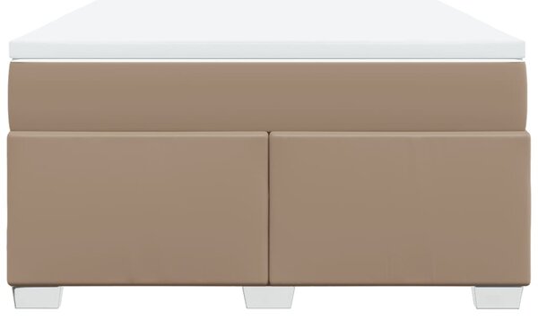 Box spring postel s matrací cappuccino 140x200 cm umělá kůže 3285216