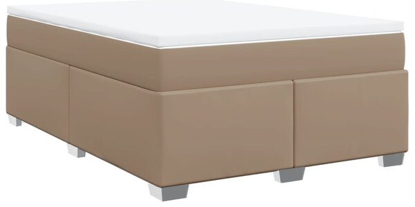 Box spring postel s matrací cappuccino 140x200 cm umělá kůže 3285216