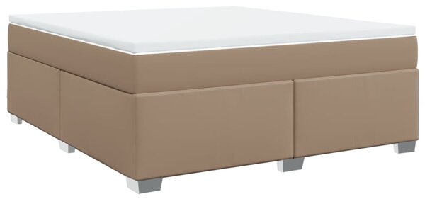 Box spring postel s matrací cappuccino 180 x 200 cm umělá kůže 3285224