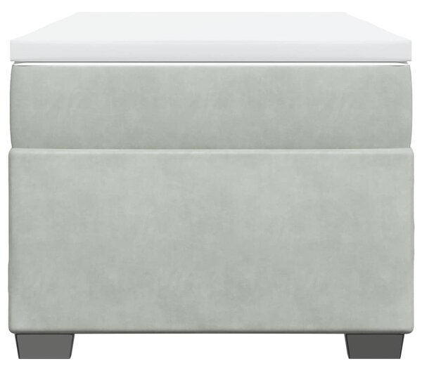 Box spring postel s matrací světle šedá 80 x 200 cm samet 3285245