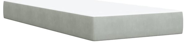Box spring postel s matrací světle šedá 80 x 200 cm samet 3285245
