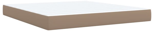 Box spring postel s matrací cappuccino 180 x 200 cm umělá kůže 3285224