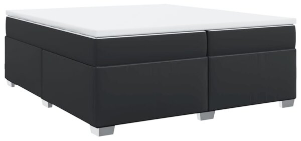 Box spring postel s matrací černá 200x200 cm umělá kůže 3285225