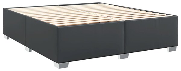 Box spring postel s matrací černá 200x200 cm umělá kůže 3285225