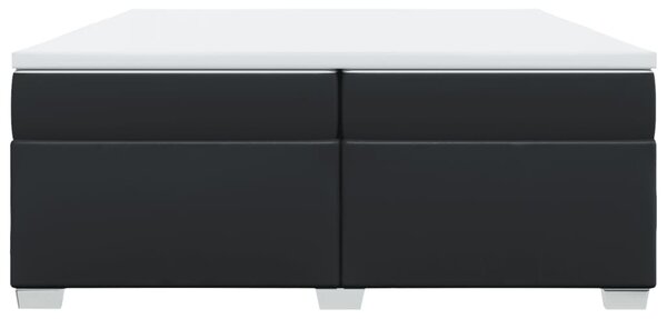 Box spring postel s matrací černá 200x200 cm umělá kůže 3285225