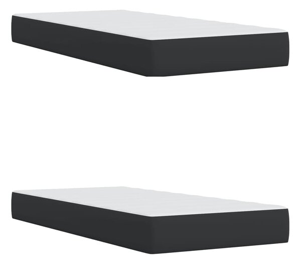 Box spring postel s matrací černá 200x200 cm umělá kůže 3285225
