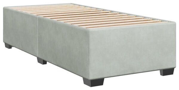 Box spring postel s matrací světle šedá 80 x 200 cm samet 3285245