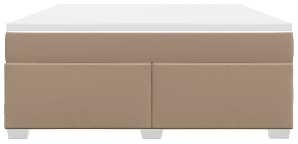 Box spring postel s matrací cappuccino 180 x 200 cm umělá kůže 3285224