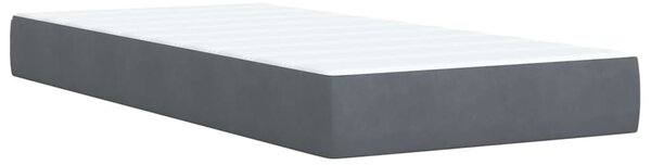 Box spring postel s matrací tmavě šedá 80 x 200 cm samet 3285246