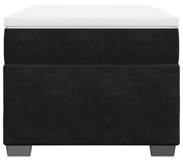 Box spring postel s matrací černá 80 x 200 cm samet 3285247