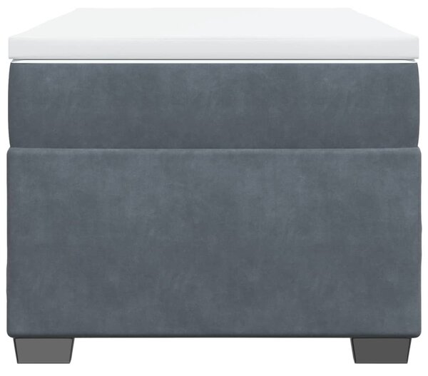 Box spring postel s matrací tmavě šedá 80 x 200 cm samet 3285246