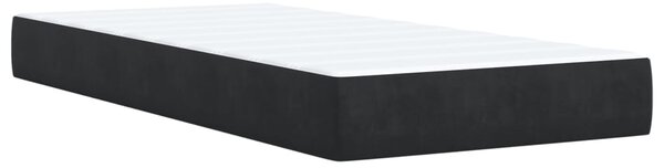 Box spring postel s matrací černá 80 x 200 cm samet 3285247
