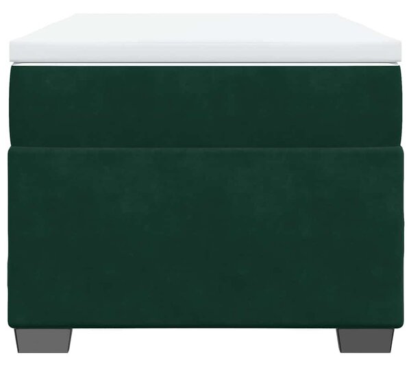 Box spring postel s matrací tmavě zelená 90x190 cm samet 3285254