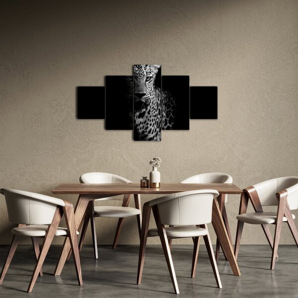 Obraz - Portrét leoparda (125x70 cm)