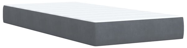 Box spring postel s matrací tmavě šedá 80 x 200 cm samet 3290757