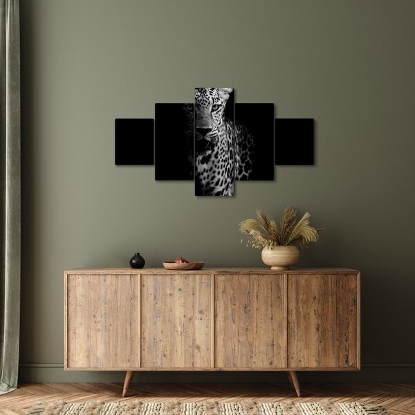 Obraz - Portrét leoparda (125x70 cm)