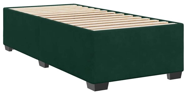 Box spring postel s matrací tmavě zelená 90x190 cm samet 3285254
