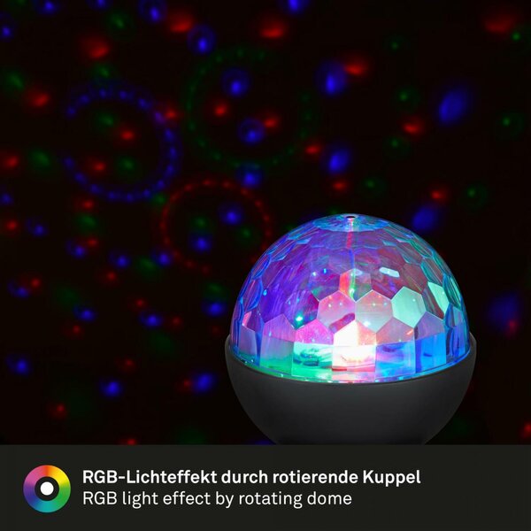 BRILONER RGB LED stolní lampa, pr. 12,5 cm, 3 W, černá BRILO 7357-015