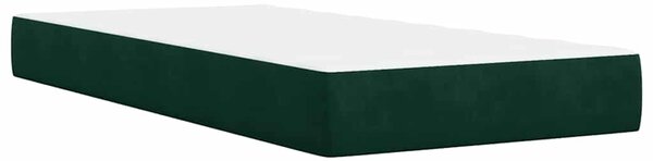 Box spring postel s matrací tmavě zelená 80 x 200 cm samet 3287593