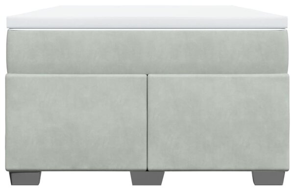 Box spring postel s matrací světle šedá 120x190 cm samet 3285269