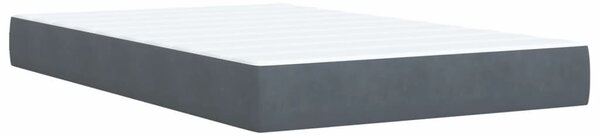 Box spring postel s matrací tmavě šedý 120x190 cm samet 3286259
