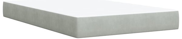Box spring postel s matrací světle šedá 120 x 200 cm samet 3290876
