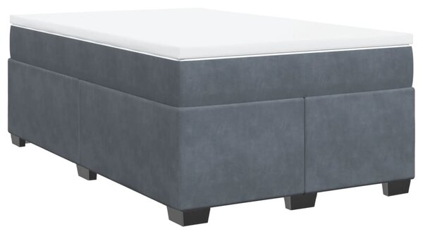 Box spring postel s matrací tmavě šedý 120x190 cm samet 3285270