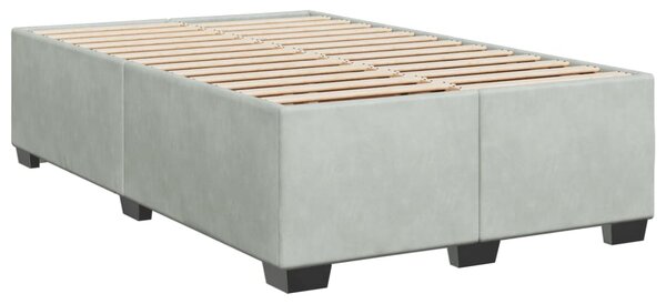 Box spring postel s matrací světle šedá 120x190 cm samet 3285269