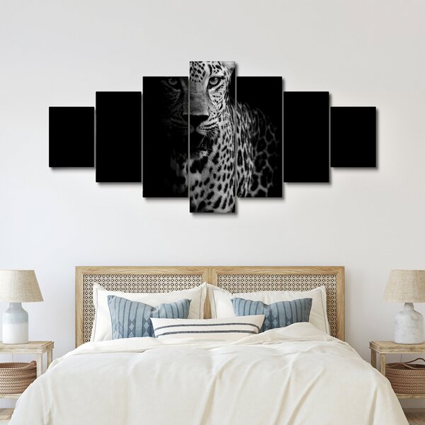 Obraz - Portrét leoparda (210x100 cm)