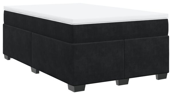 Box spring postel s matrací černá 120 x 190 cm samet 3285271