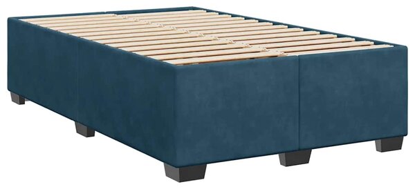 Box spring postel s matrací tmavě modrá 120x190 cm samet 3285273