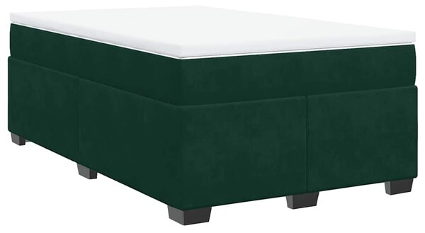 Box spring postel s matrací tmavě zelená 120x190 cm samet 3285272