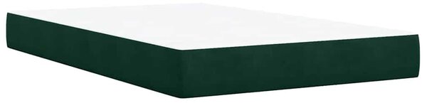 Box spring postel s matrací tmavě zelená 120x190 cm samet 3285272