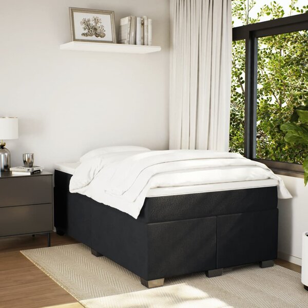 Box spring postel s matrací černá 120 x 190 cm samet 3285271