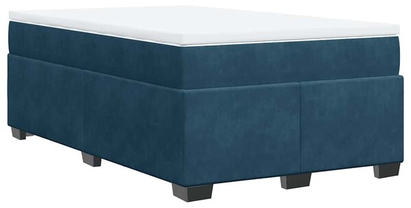 Box spring postel s matrací tmavě modrá 120x190 cm samet 3285273