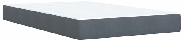 Box spring postel s matrací tmavě šedý 120x190 cm samet 3290853