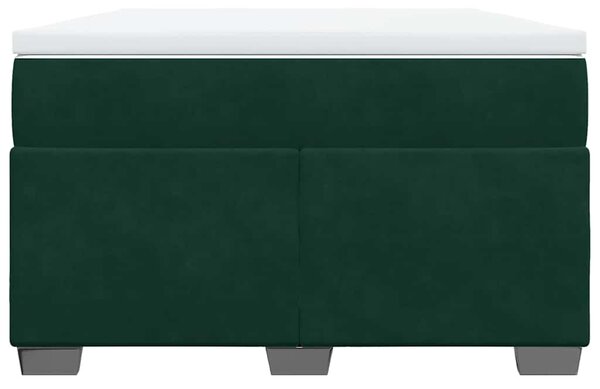 Box spring postel s matrací tmavě zelená 120x190 cm samet 3285272