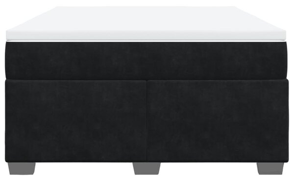 Box spring postel s matrací černá 140 x 190 cm samet 3285283