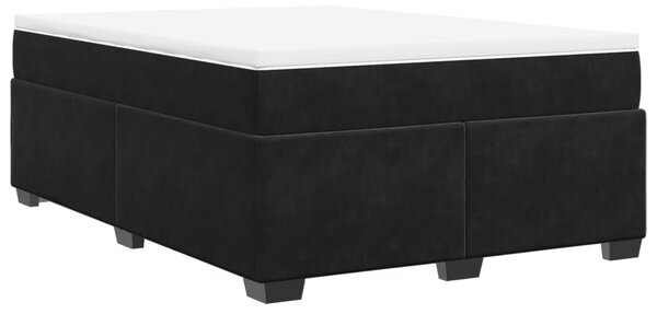 Box spring postel s matrací černá 140 x 190 cm samet 3285283