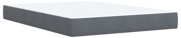 Box spring postel s matrací tmavě šedý 140 x 190 cm samet 3286307