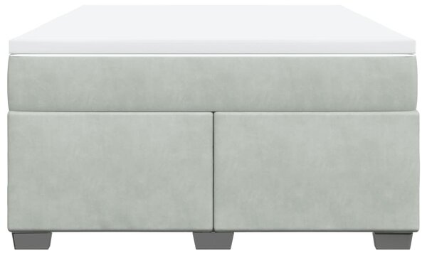 Box spring postel s matrací světle šedá 140x190 cm samet 3285281
