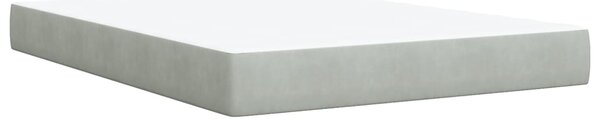 Box spring postel s matrací světle šedá 140x190 cm samet 3285281