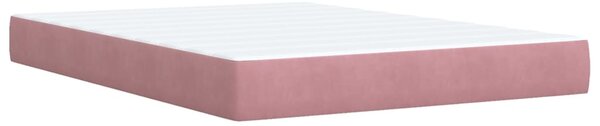 Box spring postel s matrací růžová 140x190 cm samet 3286311
