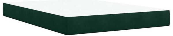 Box spring postel s matrací tmavě zelená 140x190 cm samet 3290921
