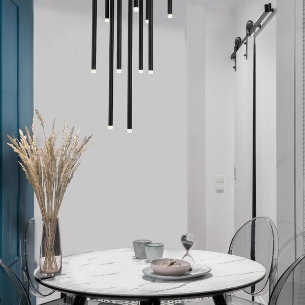 Černé závěsné LED světlo Nova Luce Trimle 50 cm