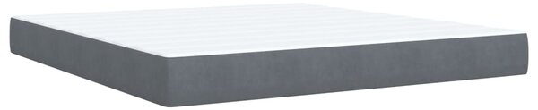 Box spring postel s matrací tmavě šedá 180x200 cm samet 3290973