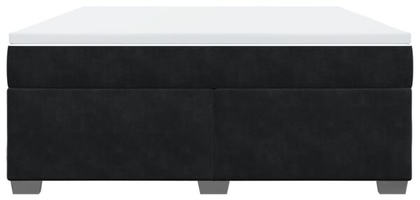 Box spring postel s matrací černá 180x200 cm samet 3285301